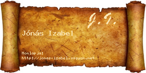 Jónás Izabel névjegykártya