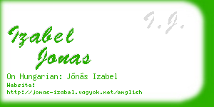 izabel jonas business card